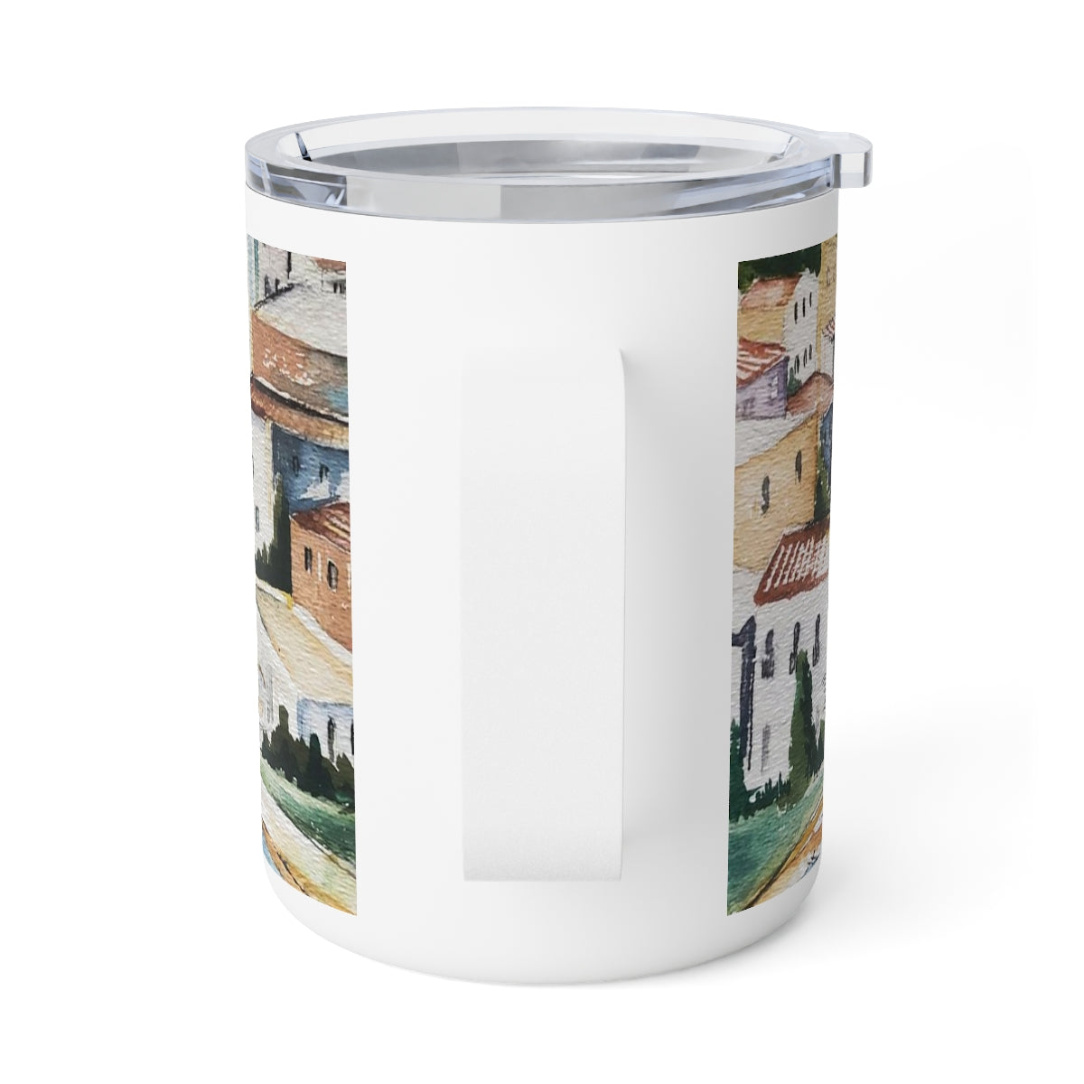 HW Watercolor City Insulated Coffee Mug, 10oz