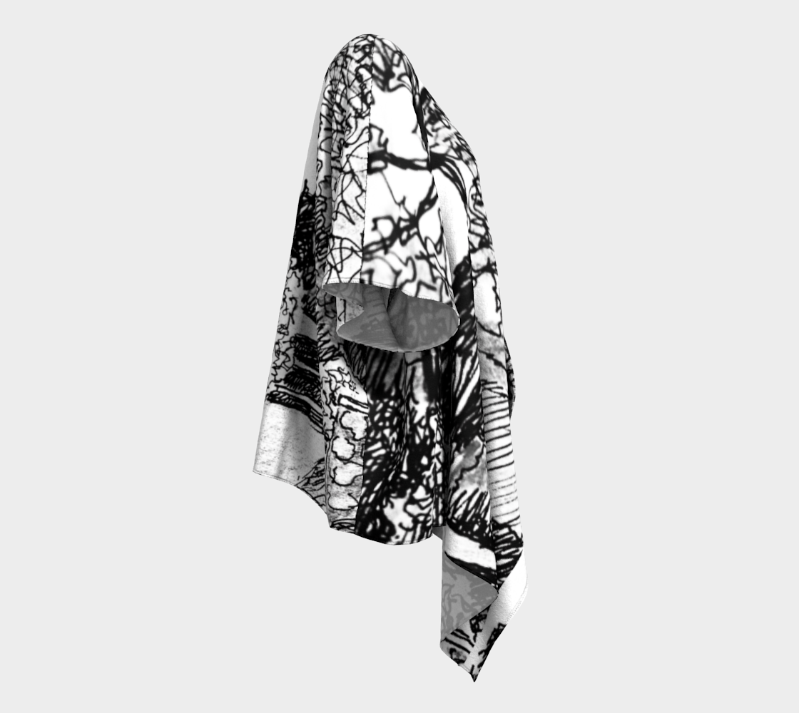 HW Pen Path Draped Kimono