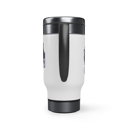 HW Blue Bottle Stainless Steel Travel Mug with Handle, 14oz
