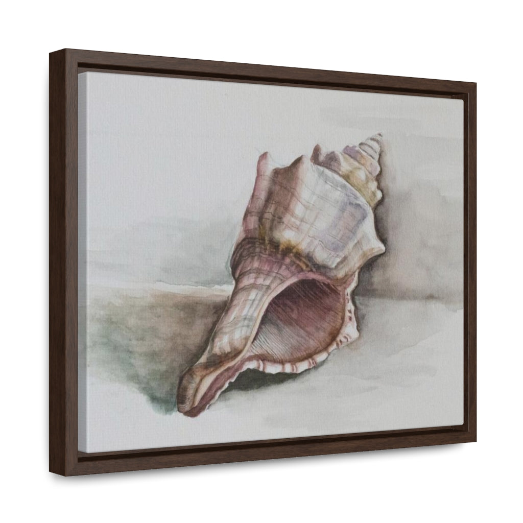 HW Watercolor Shell Gallery Canvas Wraps, Horizontal Frame