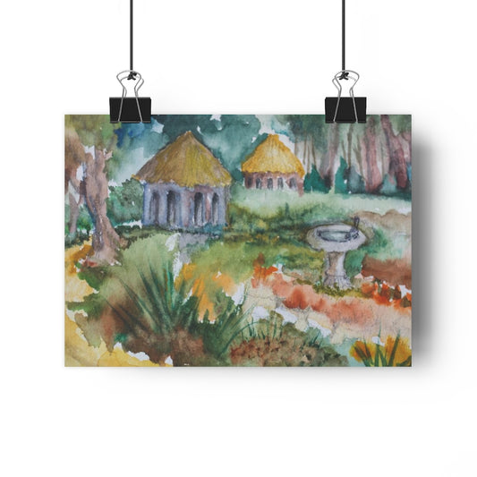 HW Birdbath Giclée Art Print