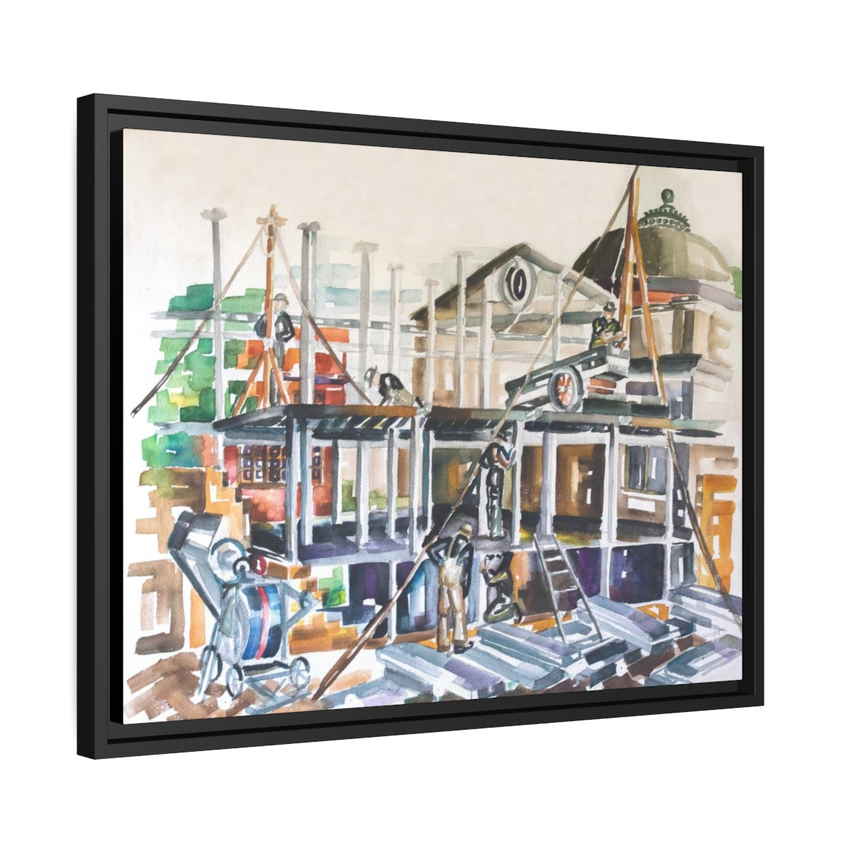 HW Construction Matte Canvas, Black Frame