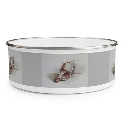 HW Watercolor Shell Enamel Bowl