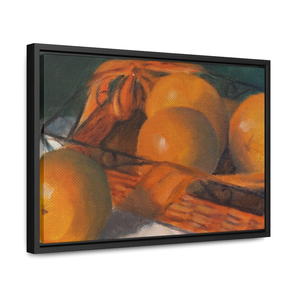 HW Orange Basket Gallery Canvas Wraps, Horizontal Frame