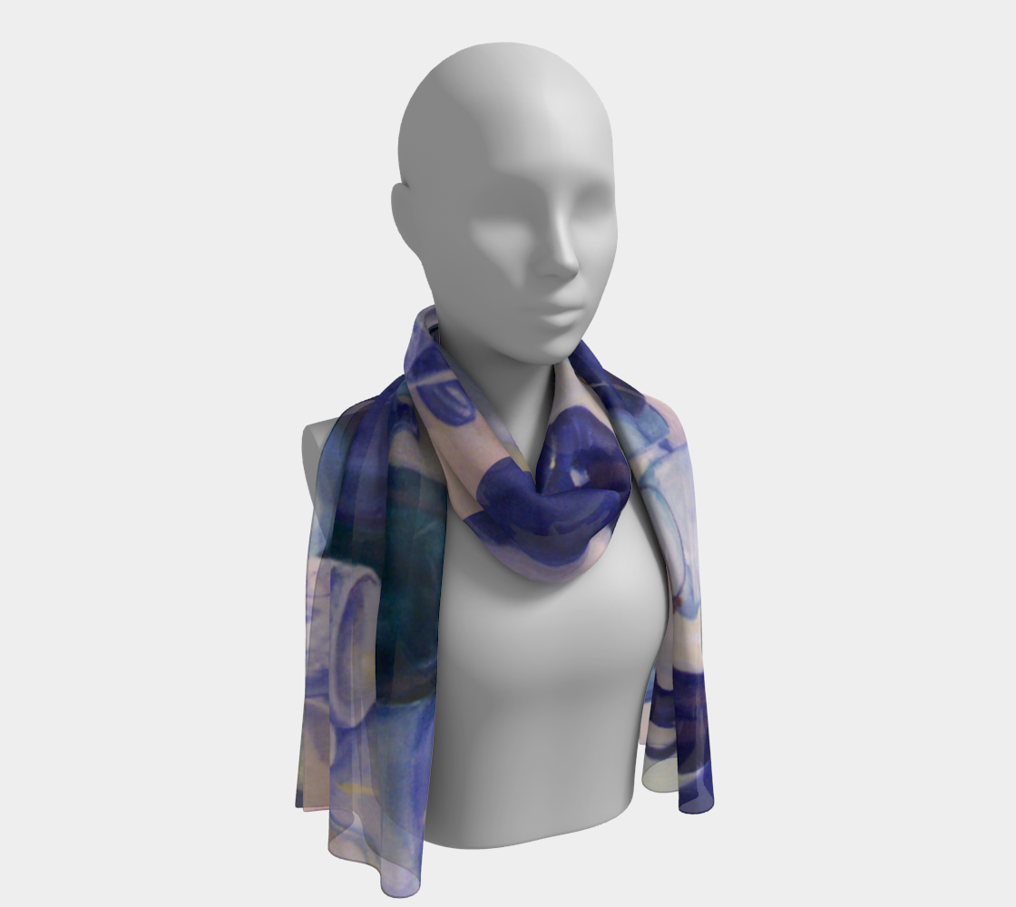 HW Blue Bottles Long Scarf