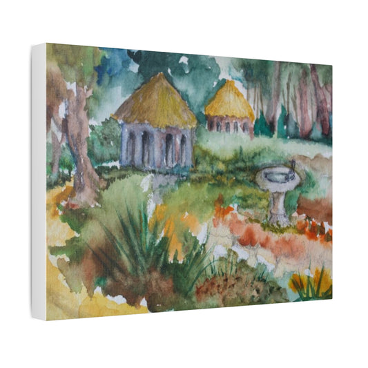 HW Birdbath Stretched Canvas