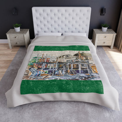 HW Construction Crushed Velvet Blanket