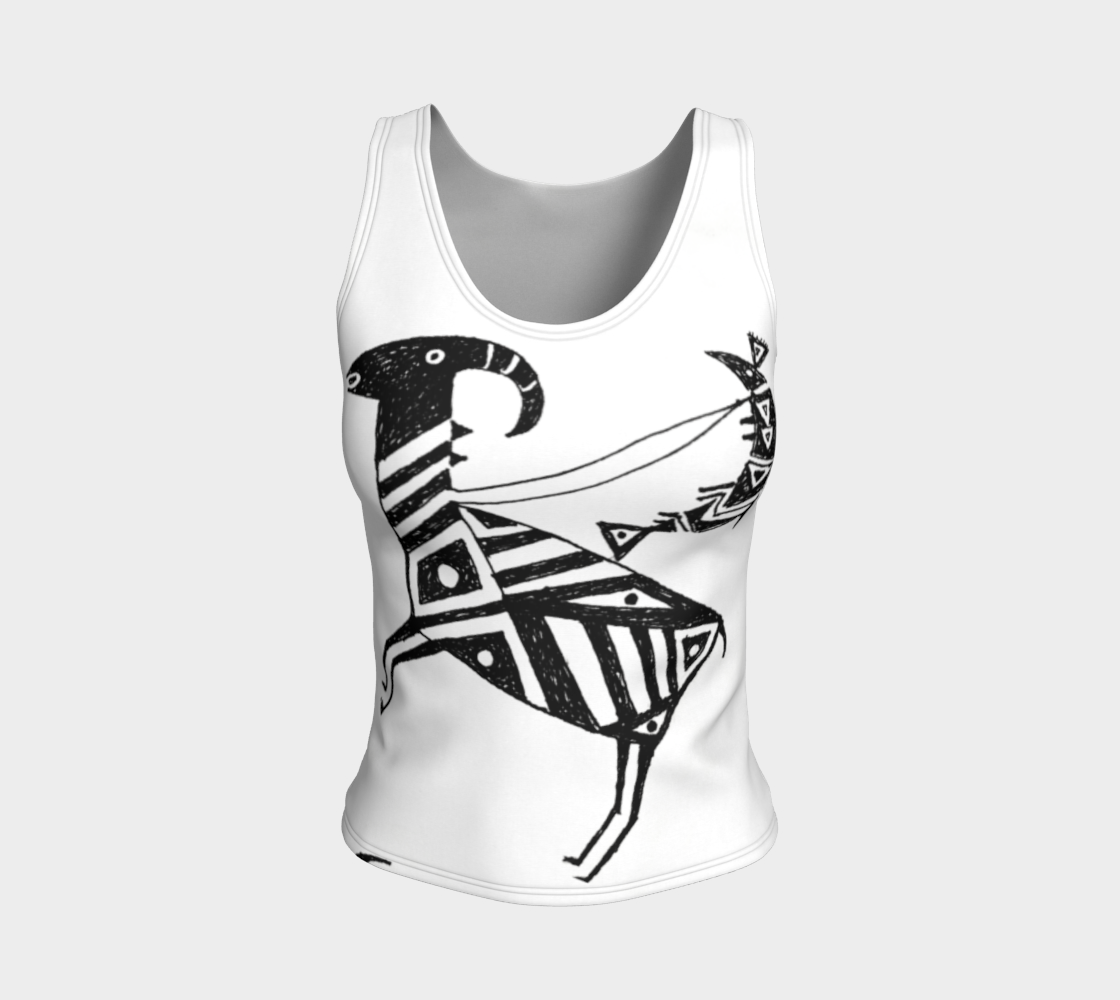 HW Fish Gallop Long Fitted Tank Top