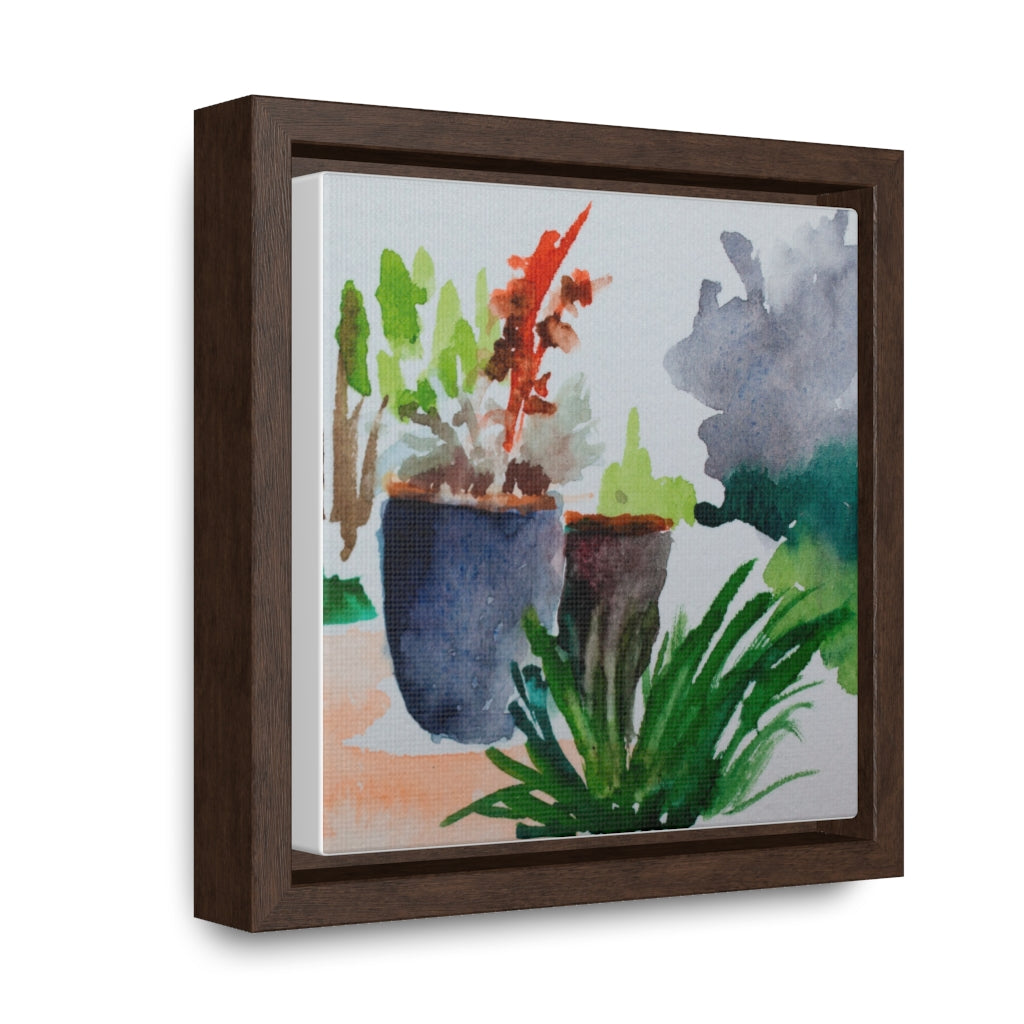 HW Watercolor Zen Garden Gallery Canvas Wraps, Square Frame