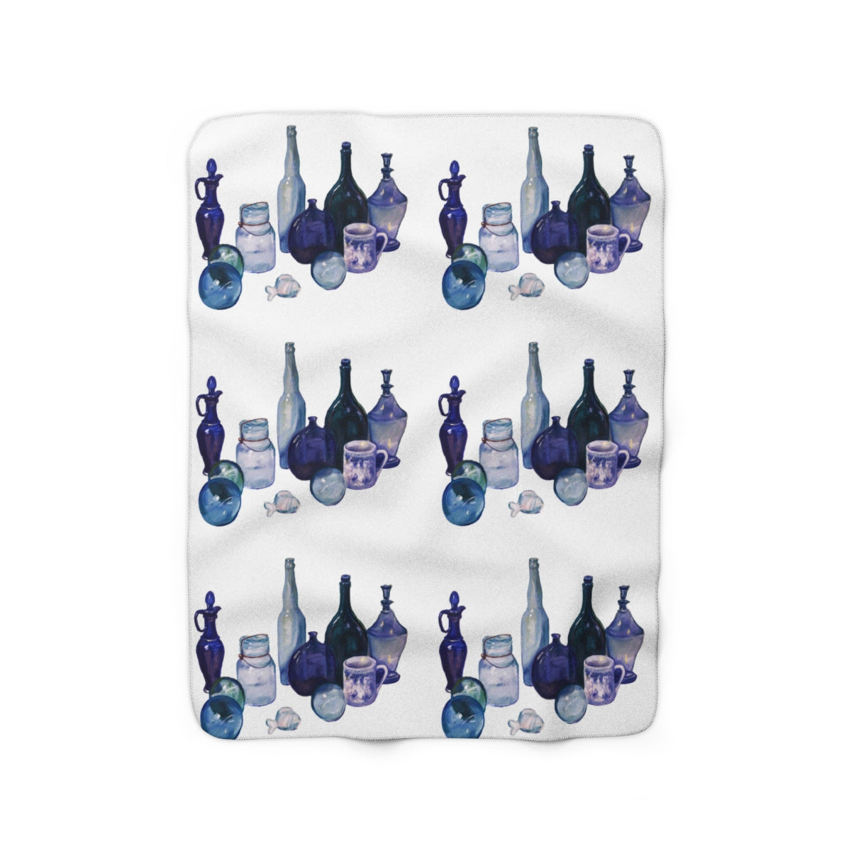 HW Blue Bottles Sherpa Fleece Blanket