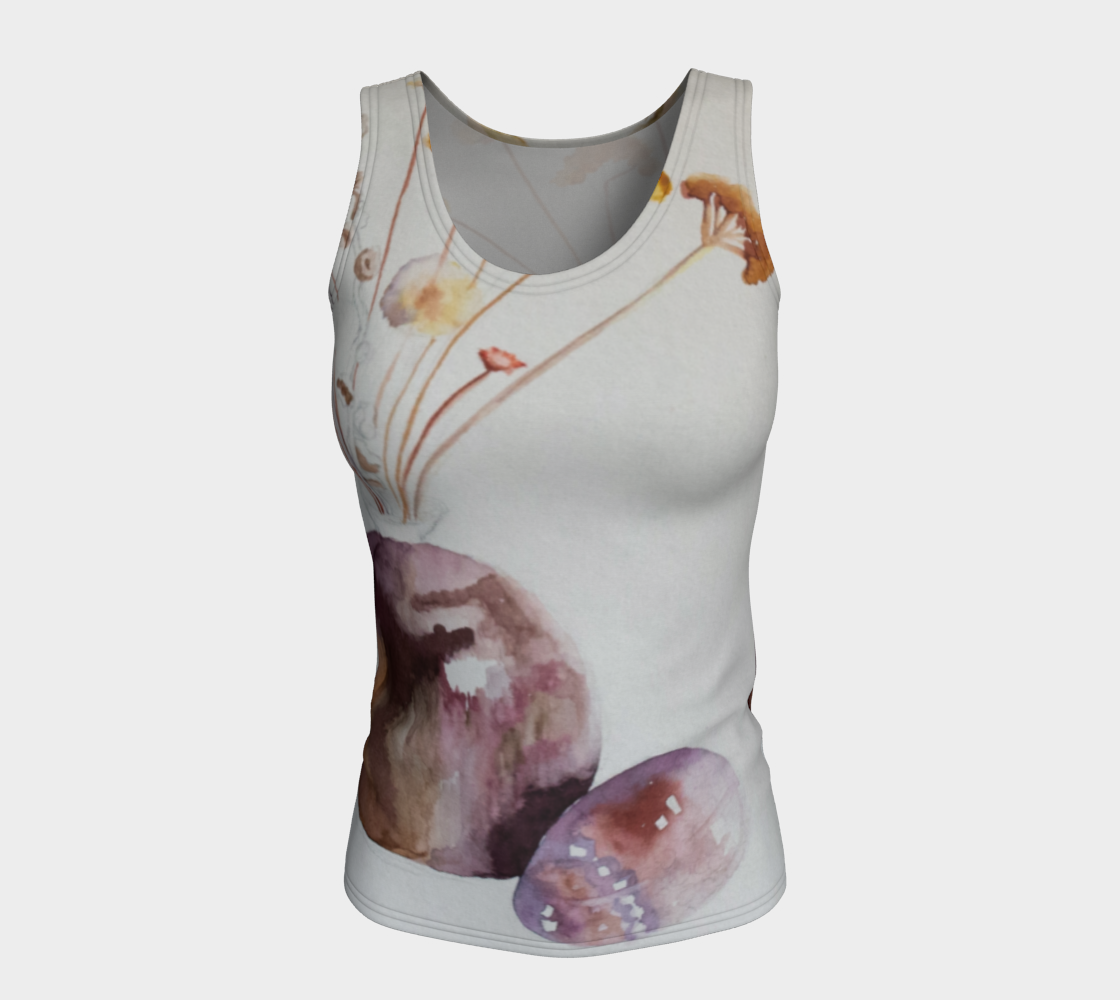 HW Unfinished Watercolor Fitted Tank Top