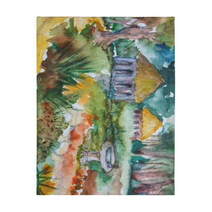 HW Birdbath Velveteen Blanket (Two-sided design)