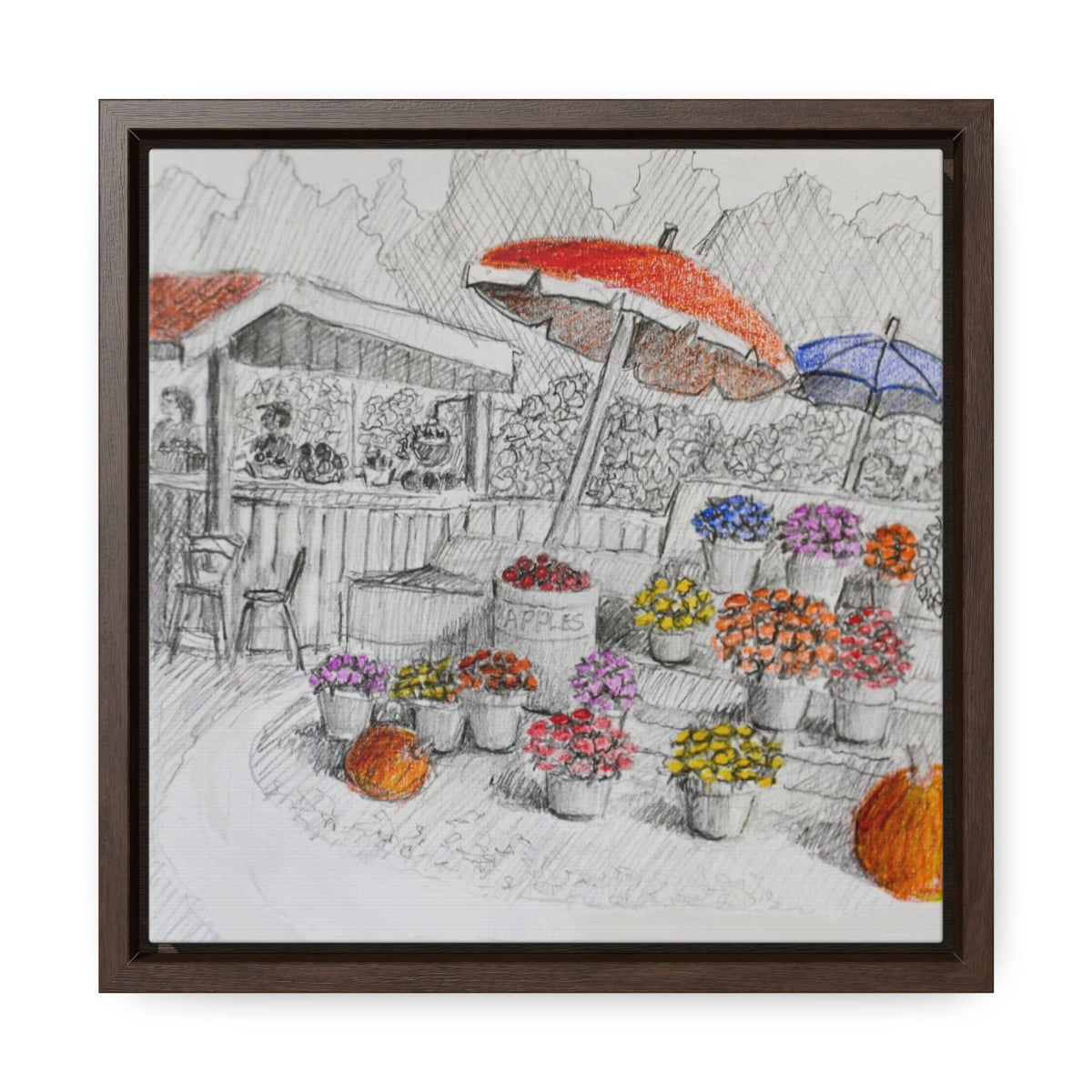 HW Farmstand Gallery Canvas Wraps, Square Frame