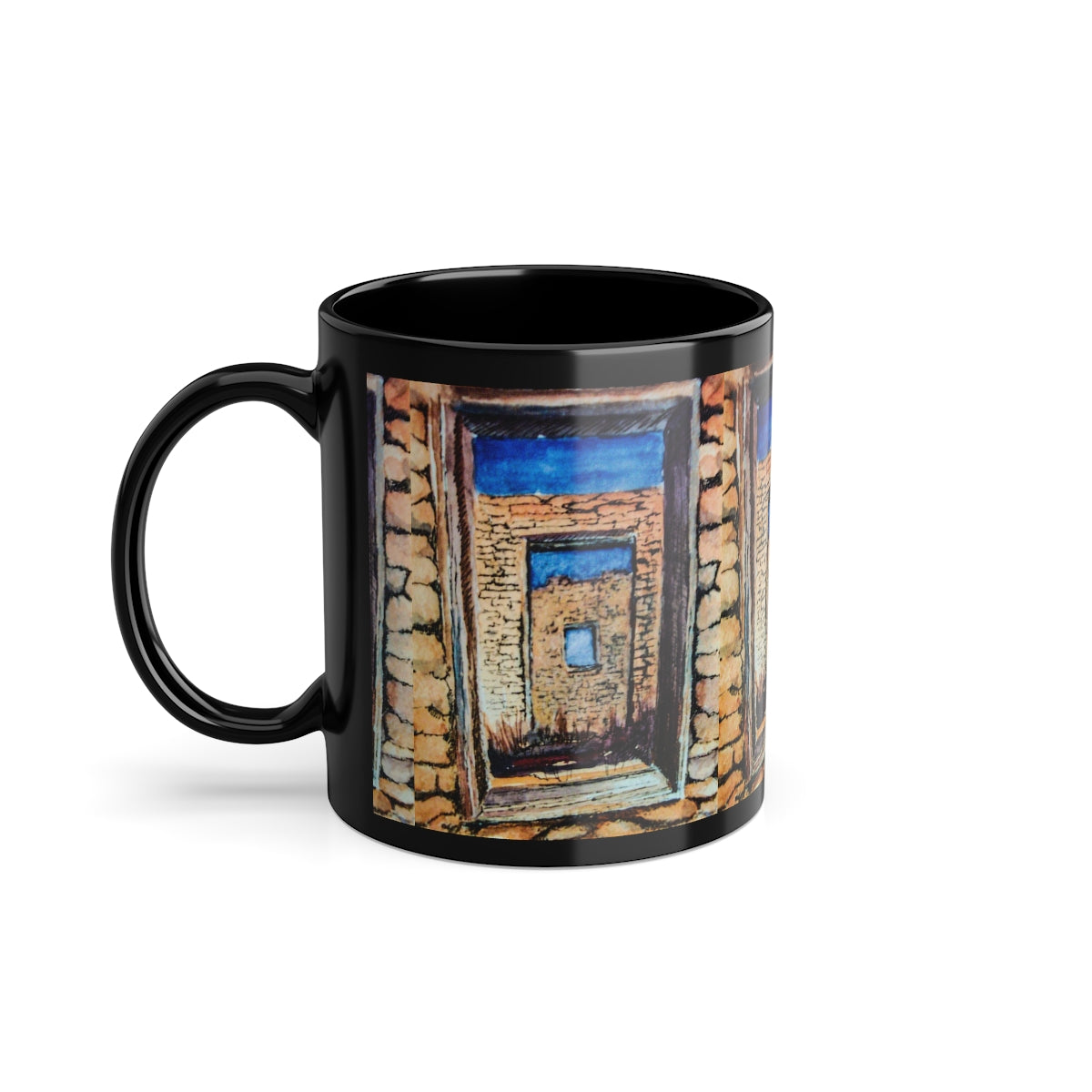 HW Window In Albuquerque Black Coffee Cup, 11oz