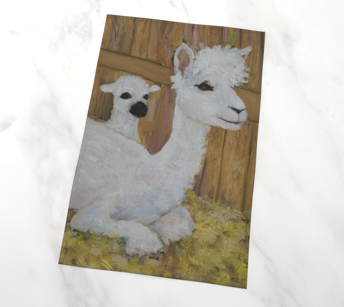 Alpaca Joy Tea Towel