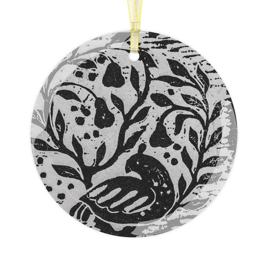 HW Partridge Glass Ornament