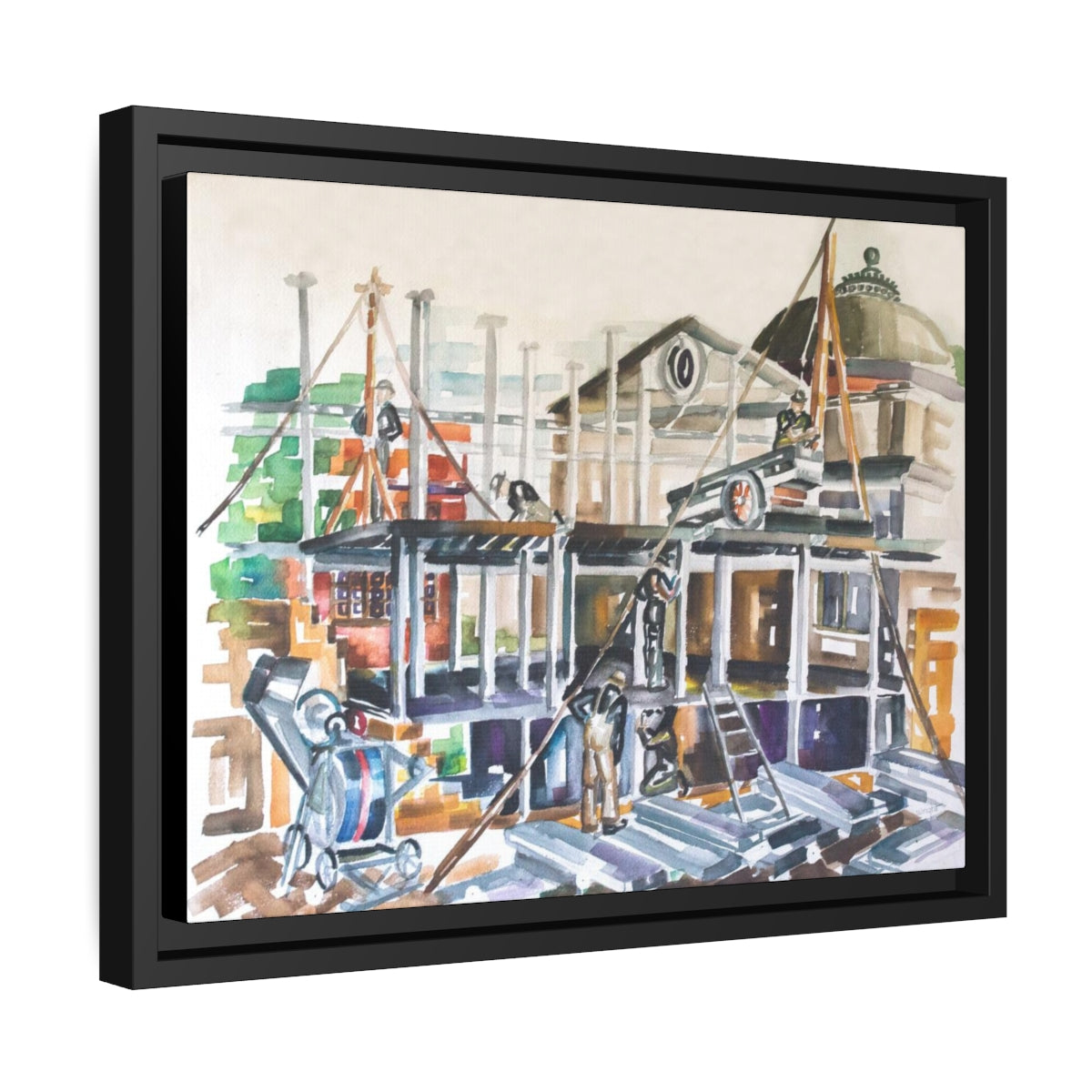 HW Construction Matte Canvas, Black Frame