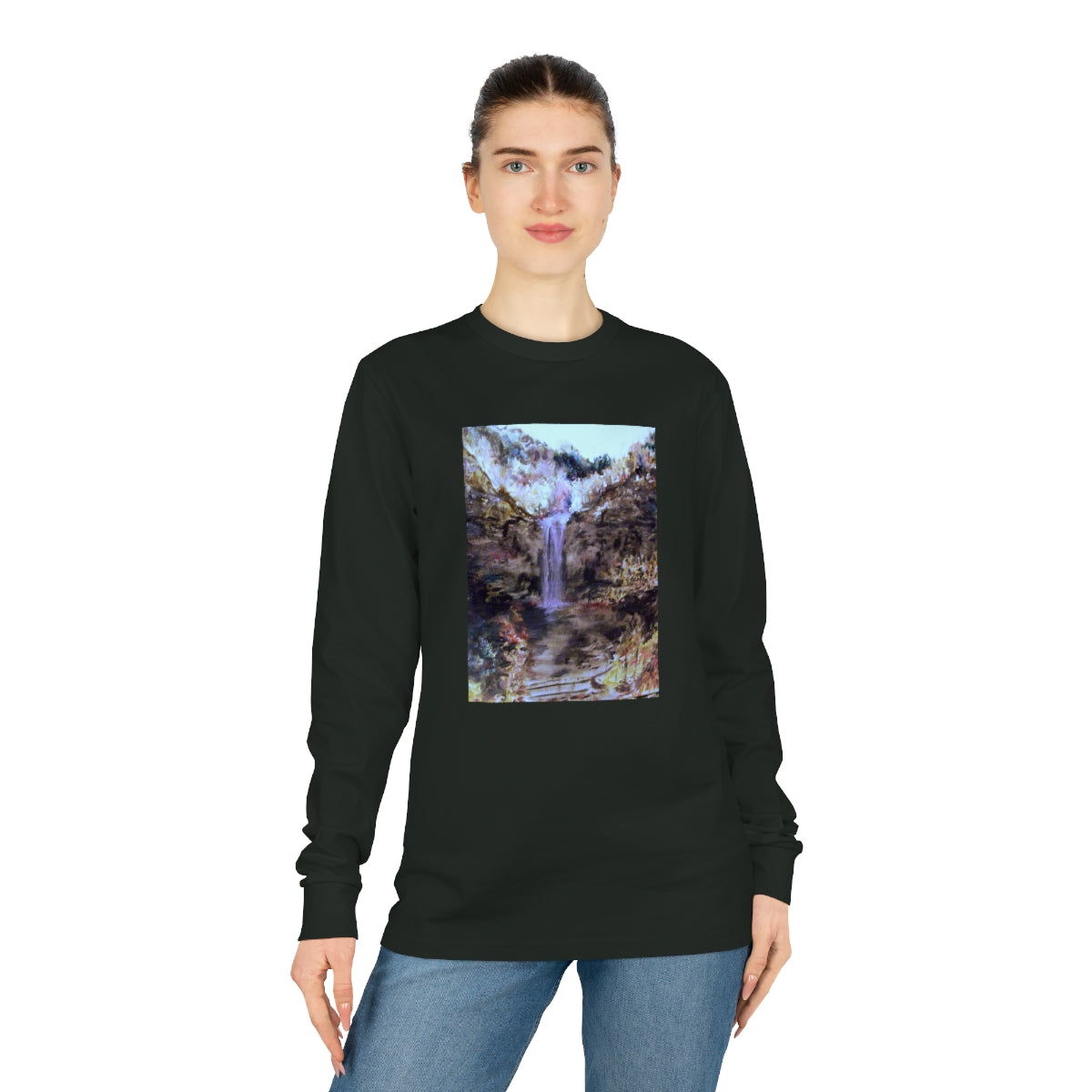 Visions of Taughannock Unisex Organic Long Sleeve Tee