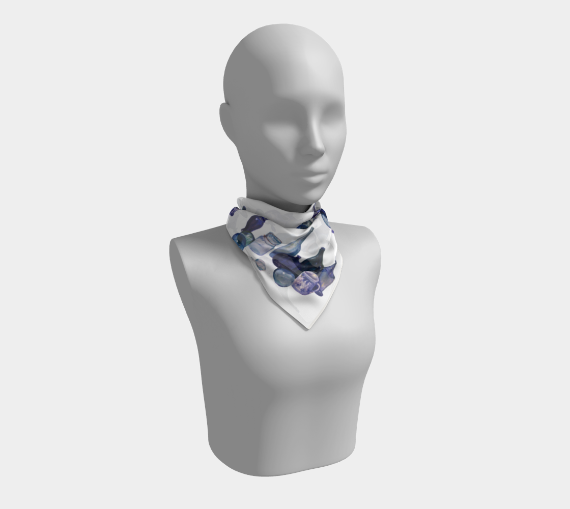 HW Blue Bottle Square Scarf