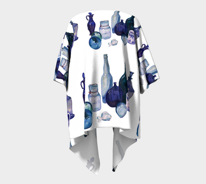 HW Blue Bottle Draped Kimono