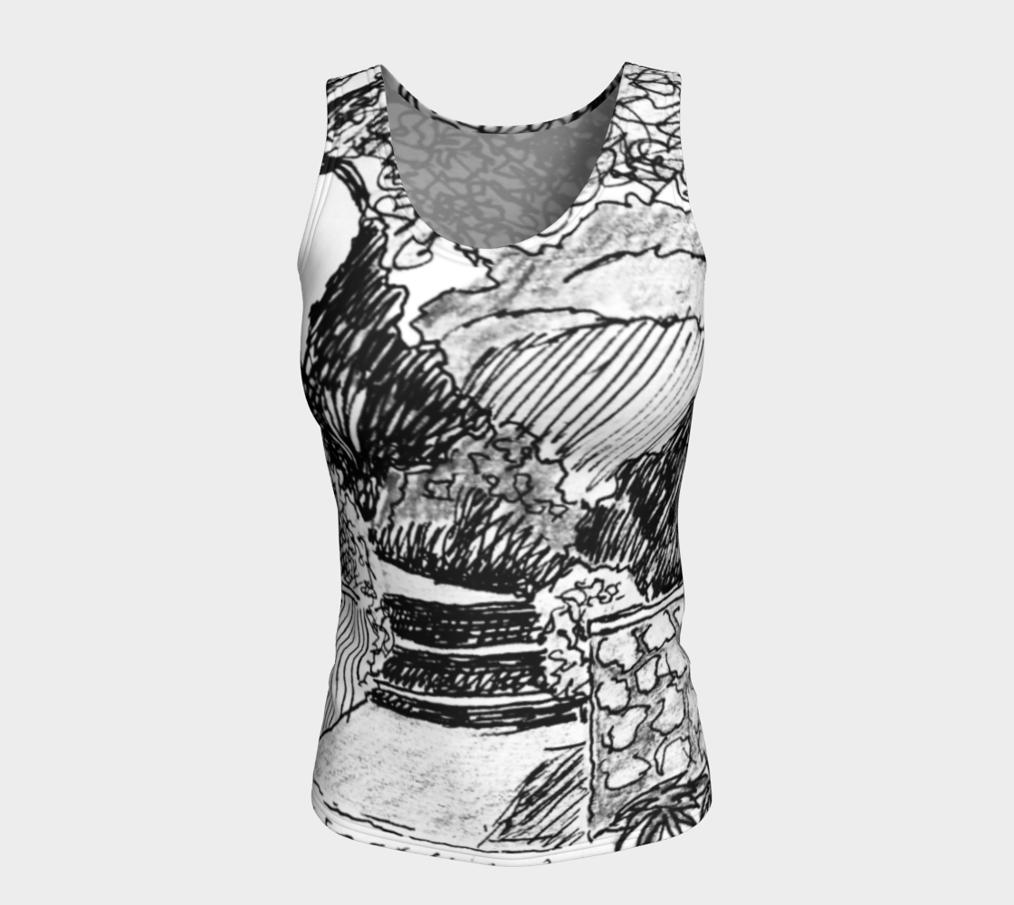 HW Pen Path Fitted Tank Top