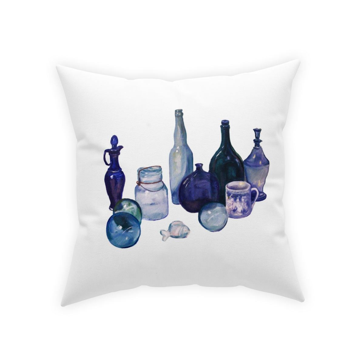 HW Blue Bottles Pillow