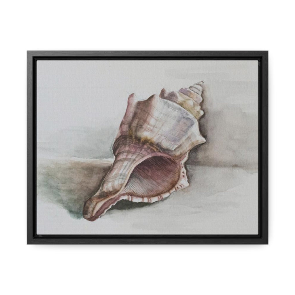 HW Watercolor Shell Gallery Canvas Wraps, Horizontal Frame