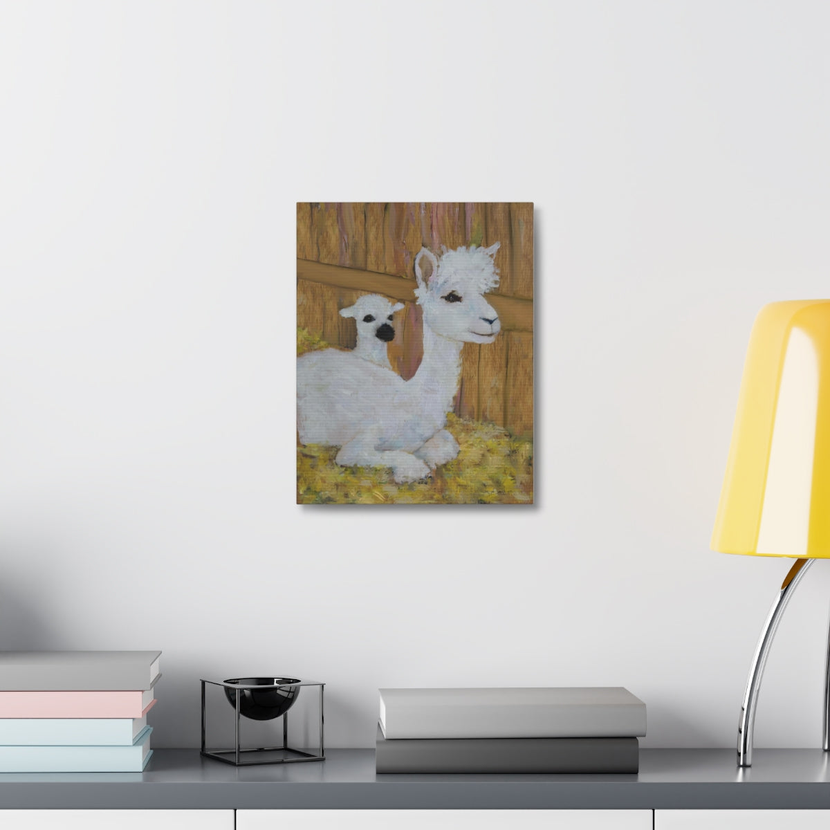 Alpaca Joy Stretched Canvas