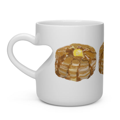 Pancake Lover Heart Shape Mug