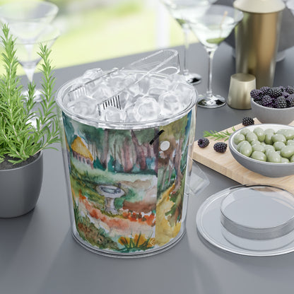 HW Birdbath Ice Bucket with Tongs