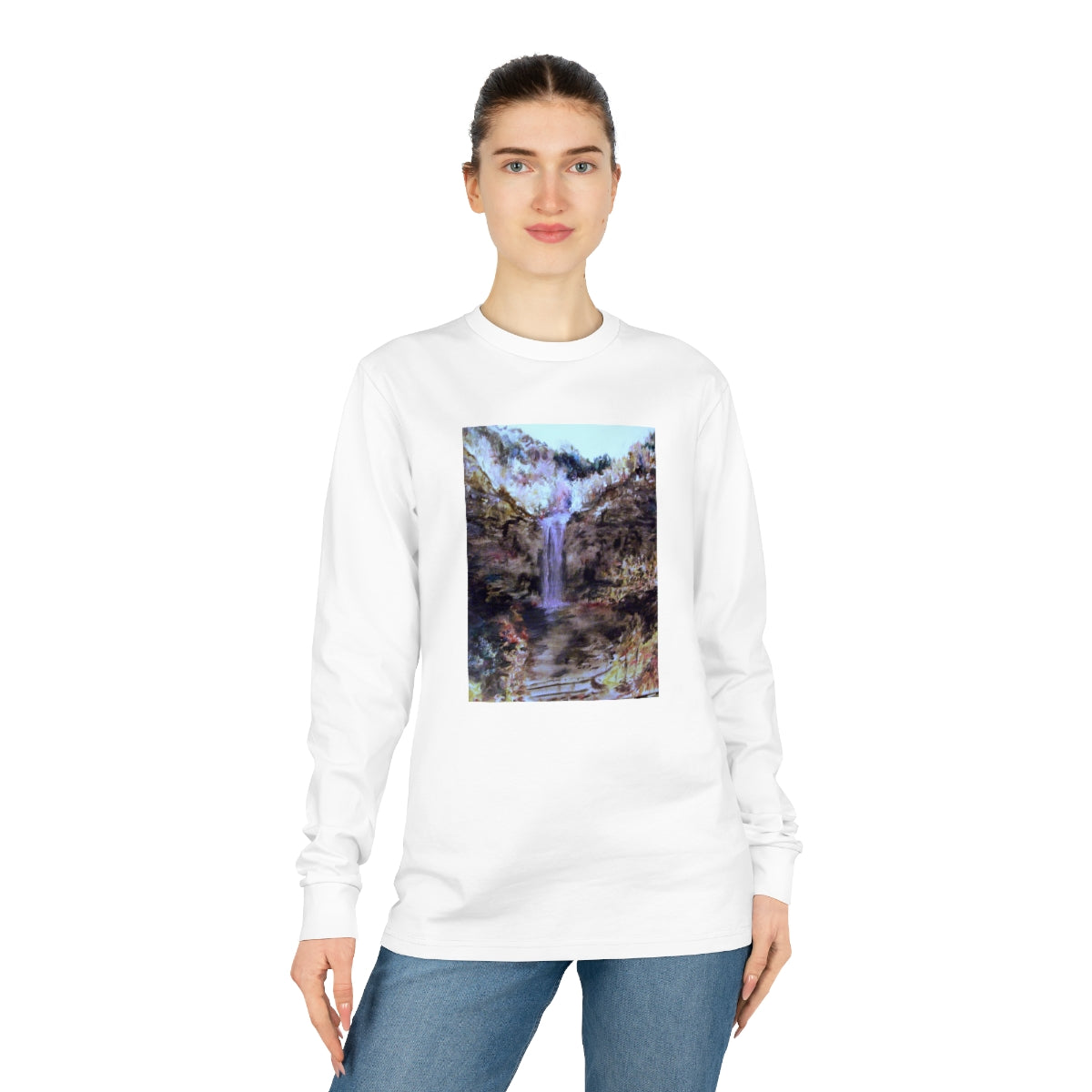 Visions of Taughannock Unisex Organic Long Sleeve Tee