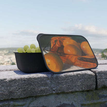 HW Orange Basket PLA Bento Box with Band and Utensils