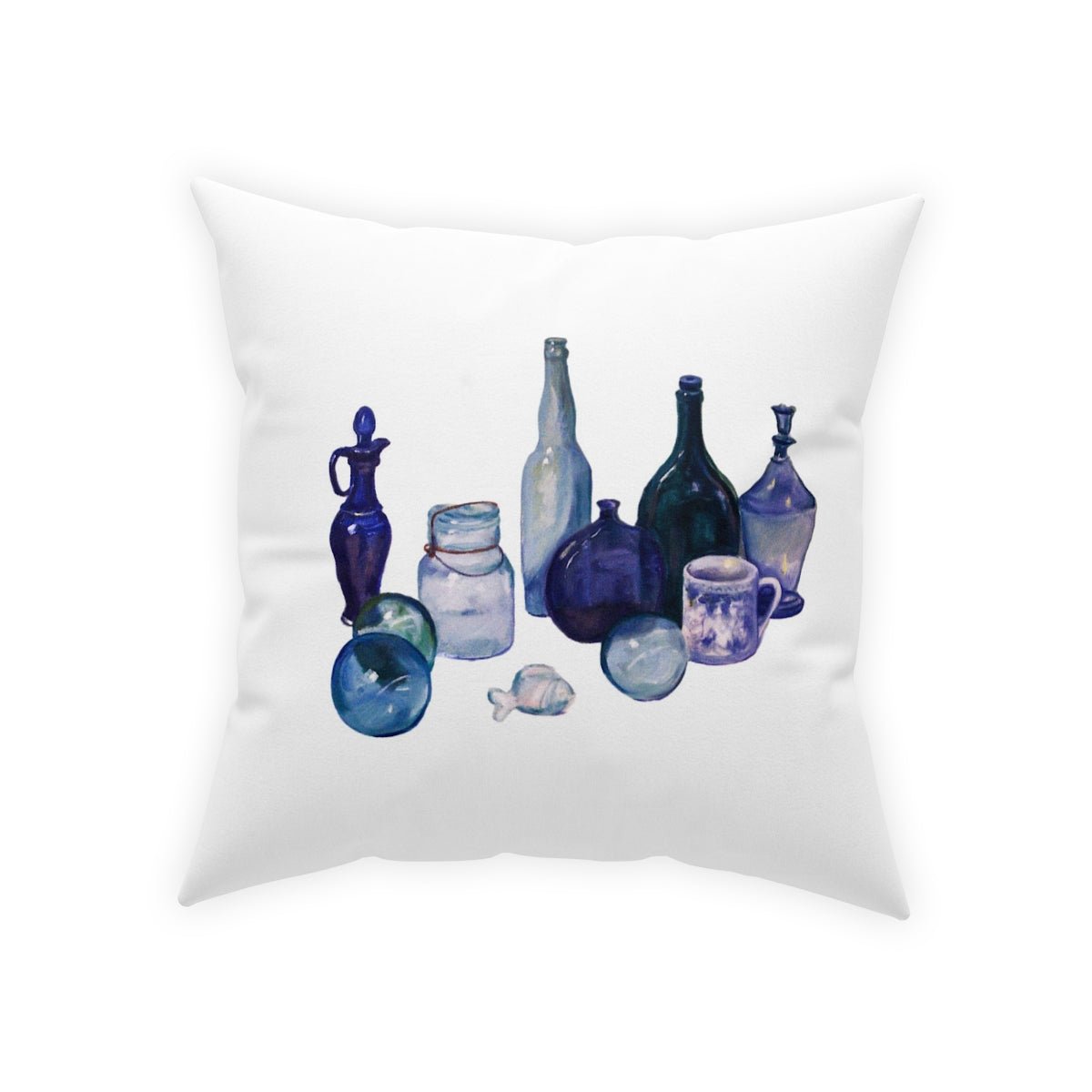 HW Blue Bottles Pillow