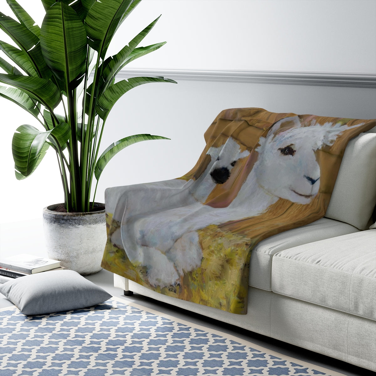 Alpaca Joy Sherpa Fleece Blanket