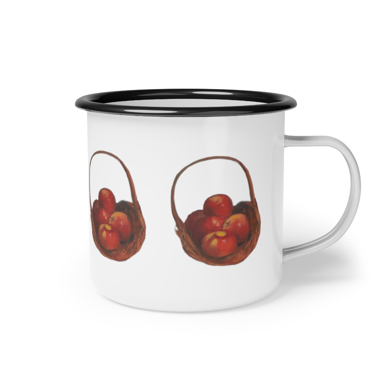 HW Apple Basket Enamel Camp Cup