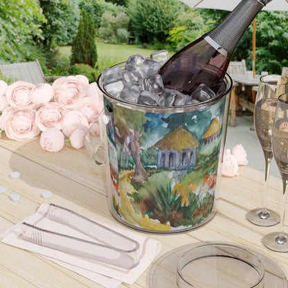 HW Birdbath Ice Bucket with Tongs