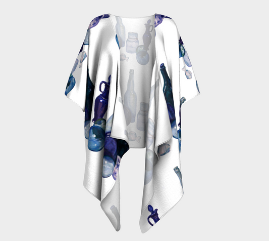 HW Blue Bottle Draped Kimono