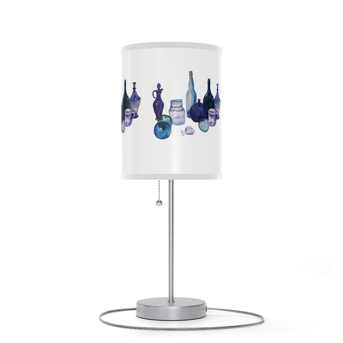 HW Blue Bottles Lamp on a Stand, US|CA plug