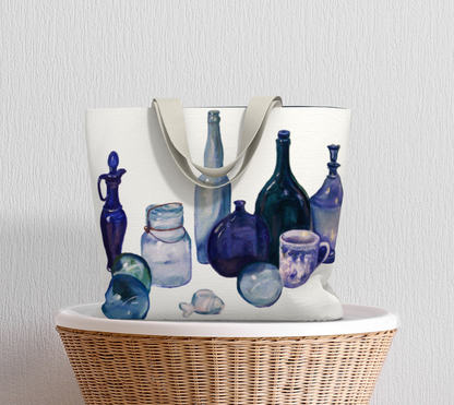 HW Blue Bottles Large Tote