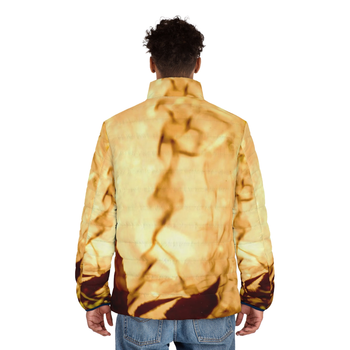 The Golden Hour Men's Puffer Jacket (AOP)