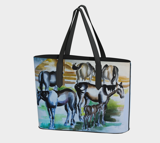 HW Horses Vegan Leather Tote