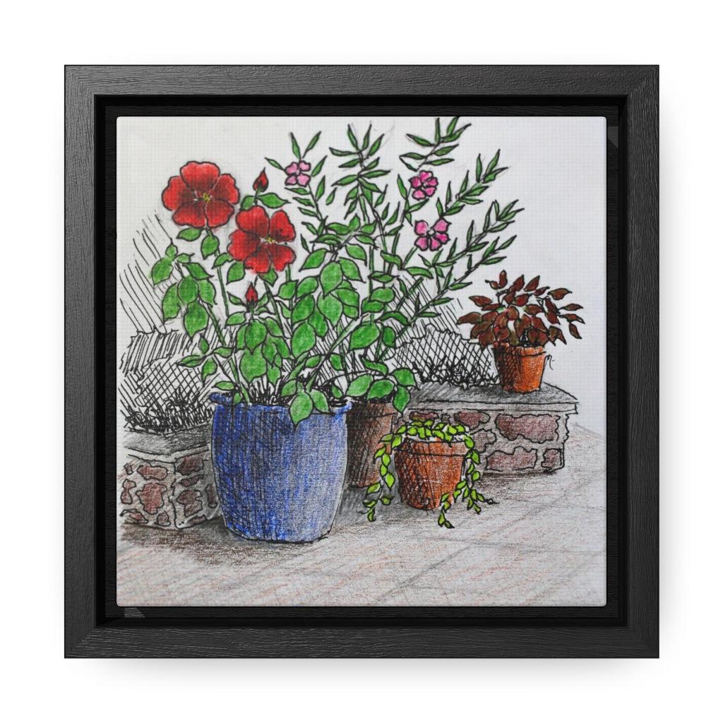 HW Porch Garden Gallery Canvas Wraps, Square Frame