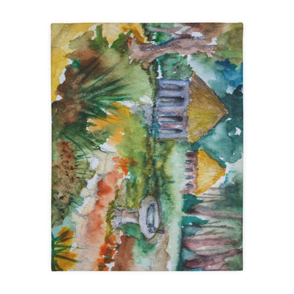 HW Birdbath Velveteen Blanket (Two-sided design)