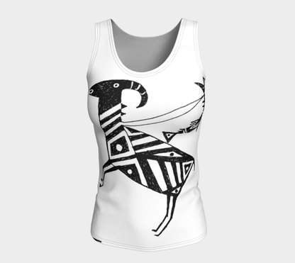 HW Fish Gallop Long Fitted Tank Top