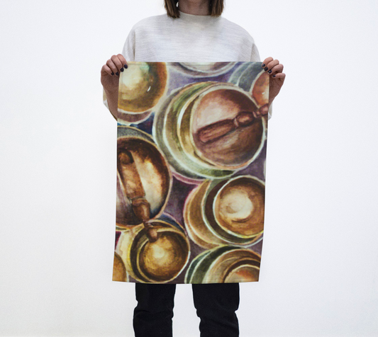 HW Singing Bowls Tea Towel!