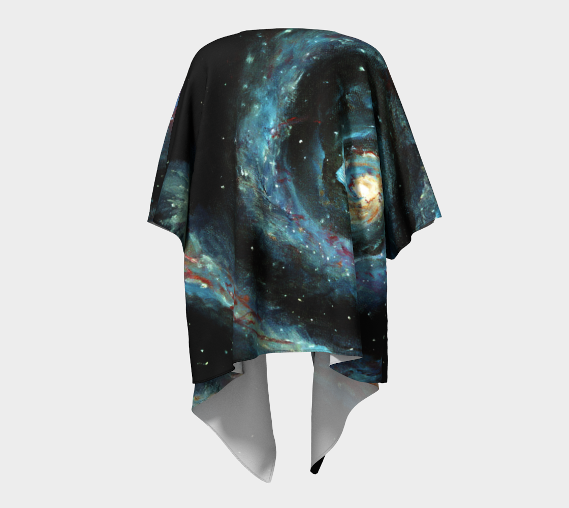 Whirlpool Galaxy Draped Kimono