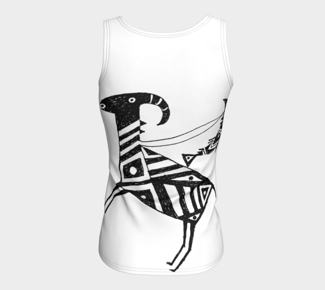 HW Fish Gallop Long Fitted Tank Top