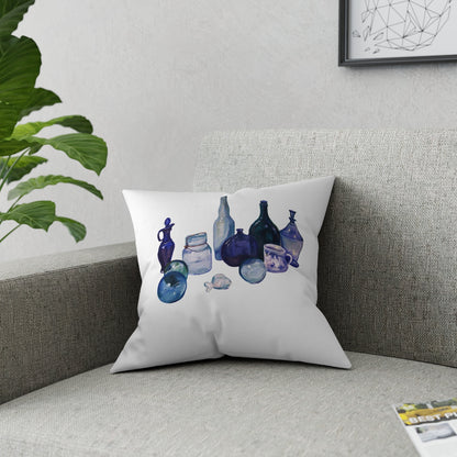 HW Blue Bottles Pillow