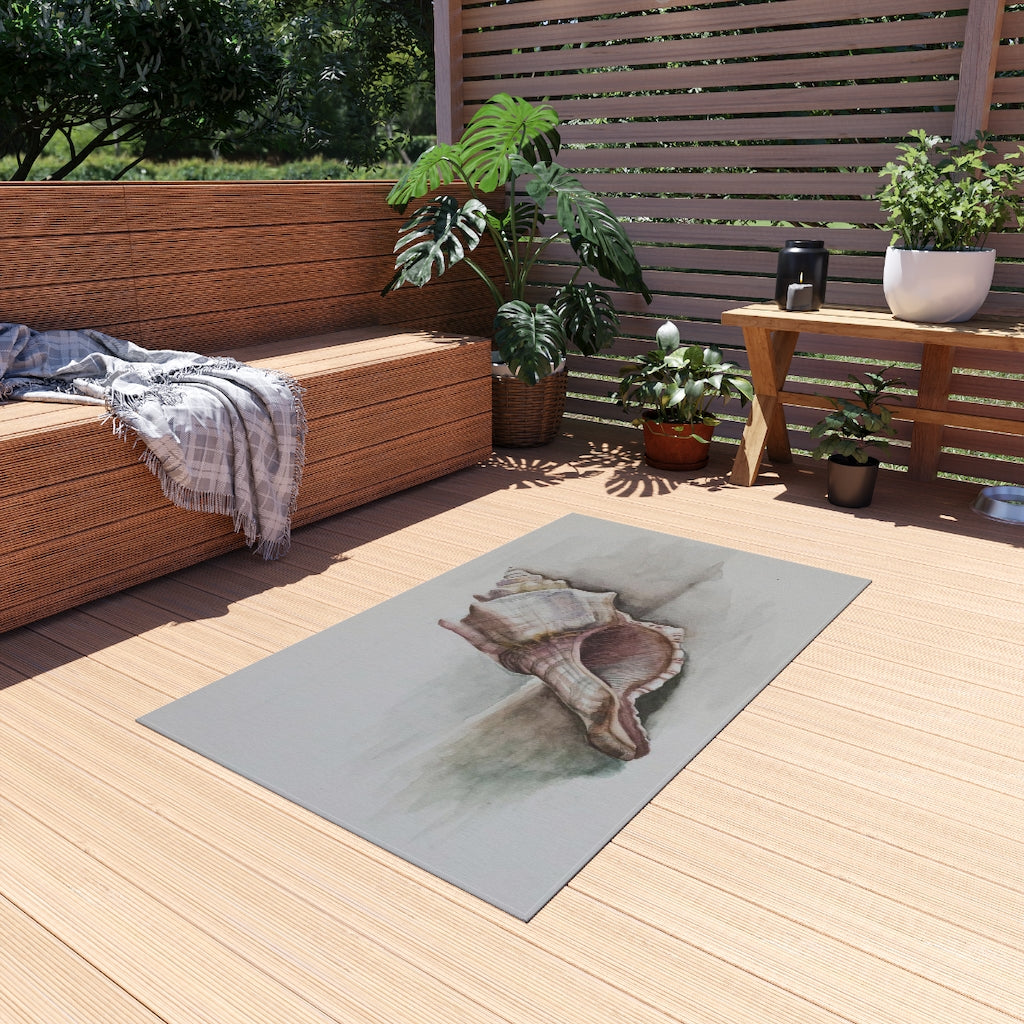 HW Watercolor Shell Outdoor Rug