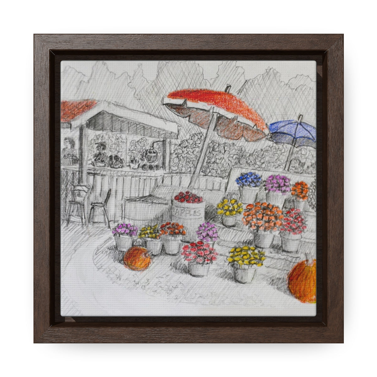 HW Farmstand Gallery Canvas Wraps, Square Frame